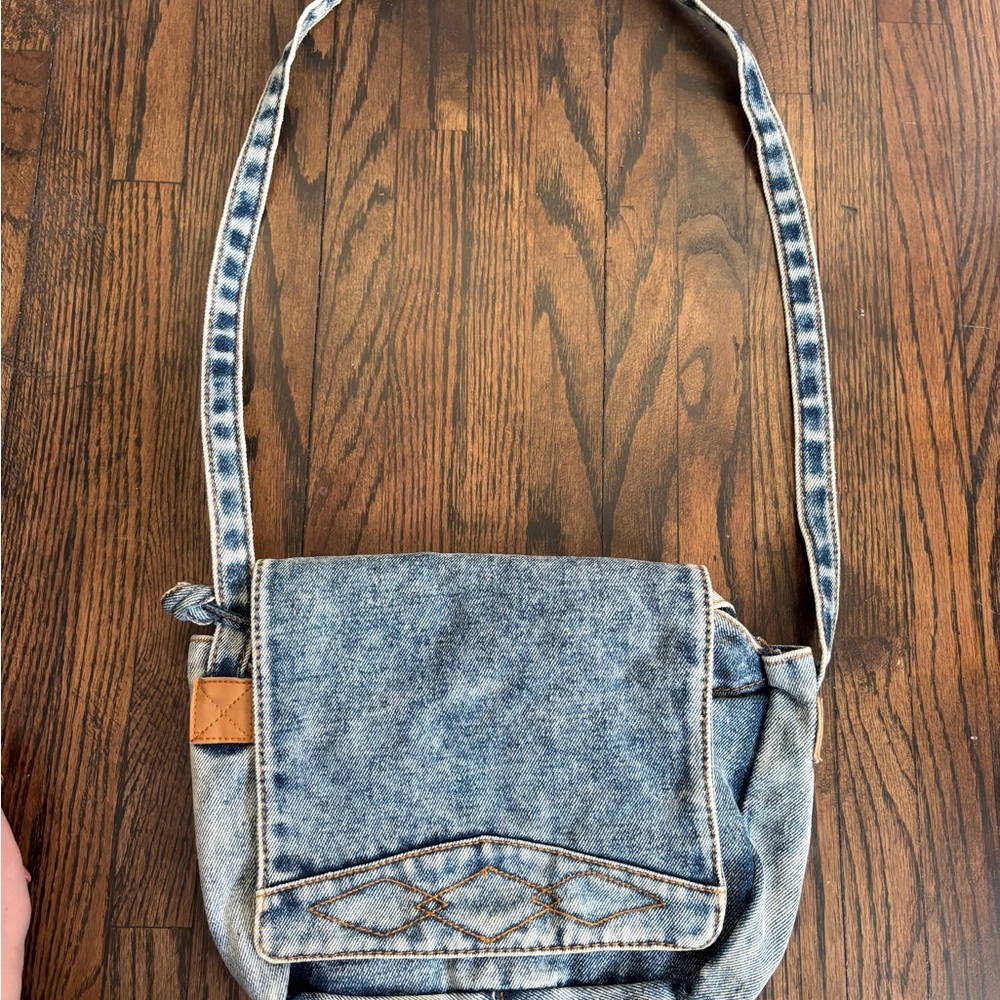 Vintage Denim Crossbody Bag